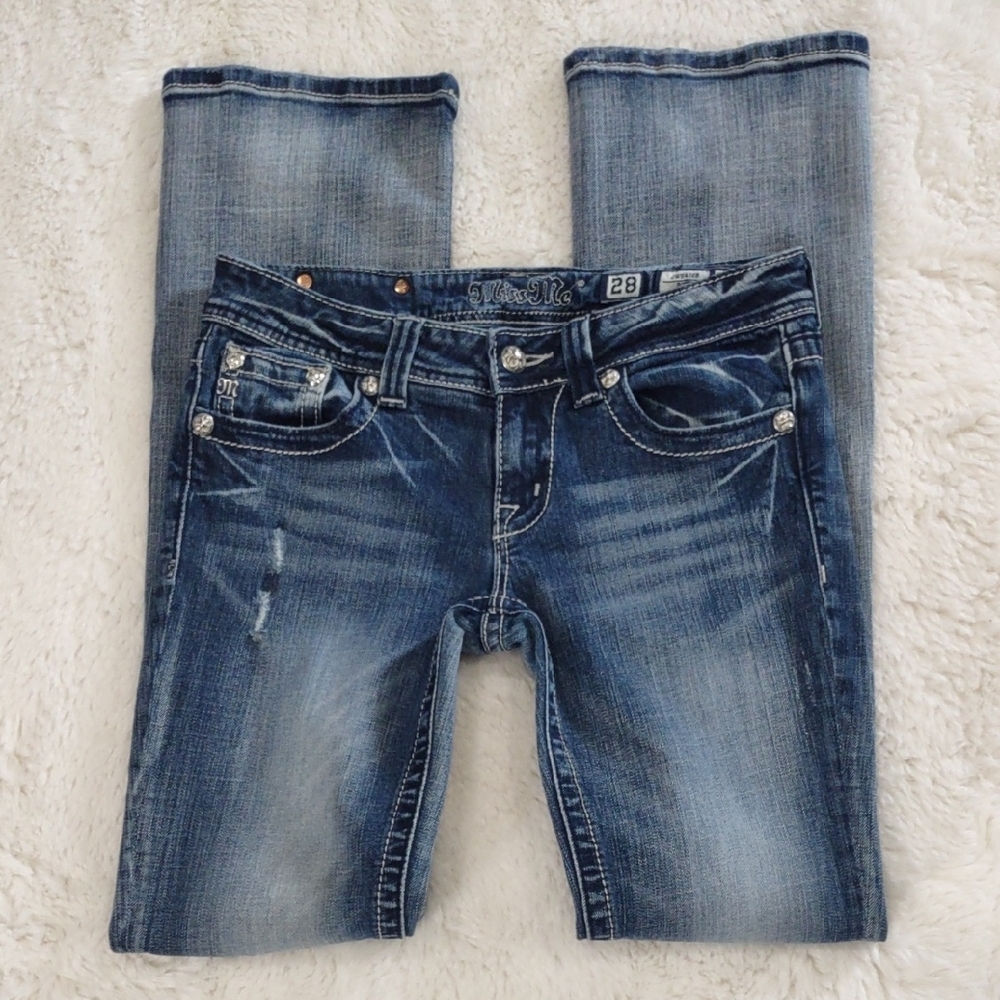 MISS ME BOOT Embellished Blue Jeans - Picture 15 of 17